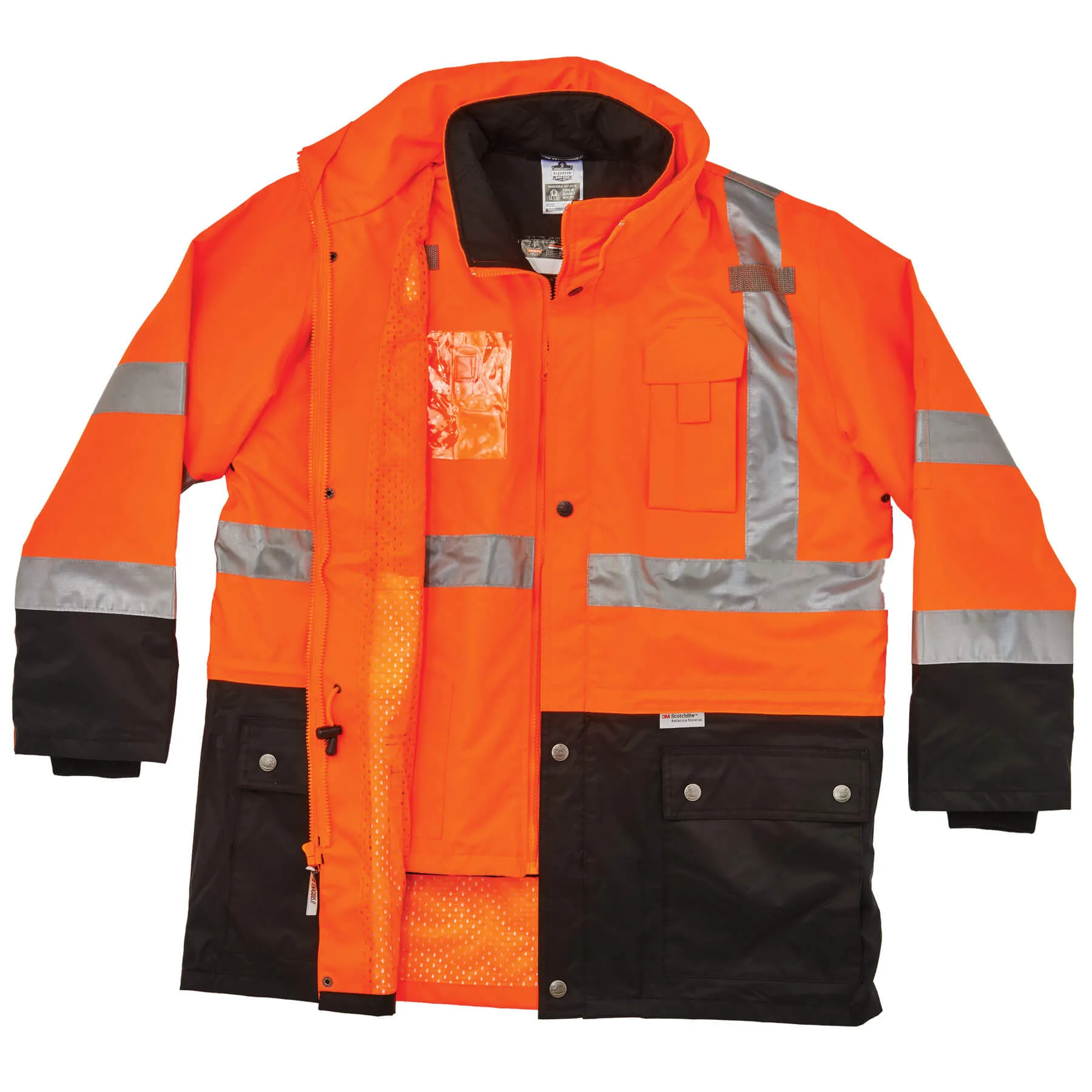 Ergodyne 25555 GloWear 8388 Type R Class 3/2 Thermal Jacket Kit, XL, HV Orange