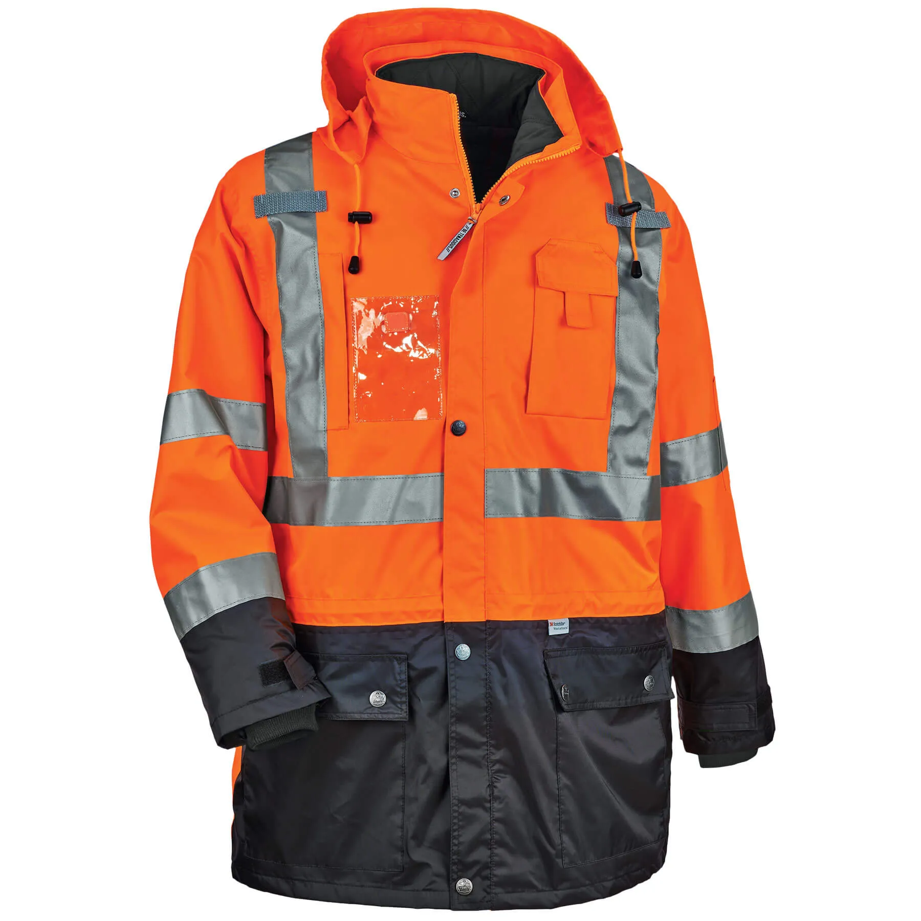 Ergodyne 25555 GloWear 8388 Type R Class 3/2 Thermal Jacket Kit, XL, HV Orange