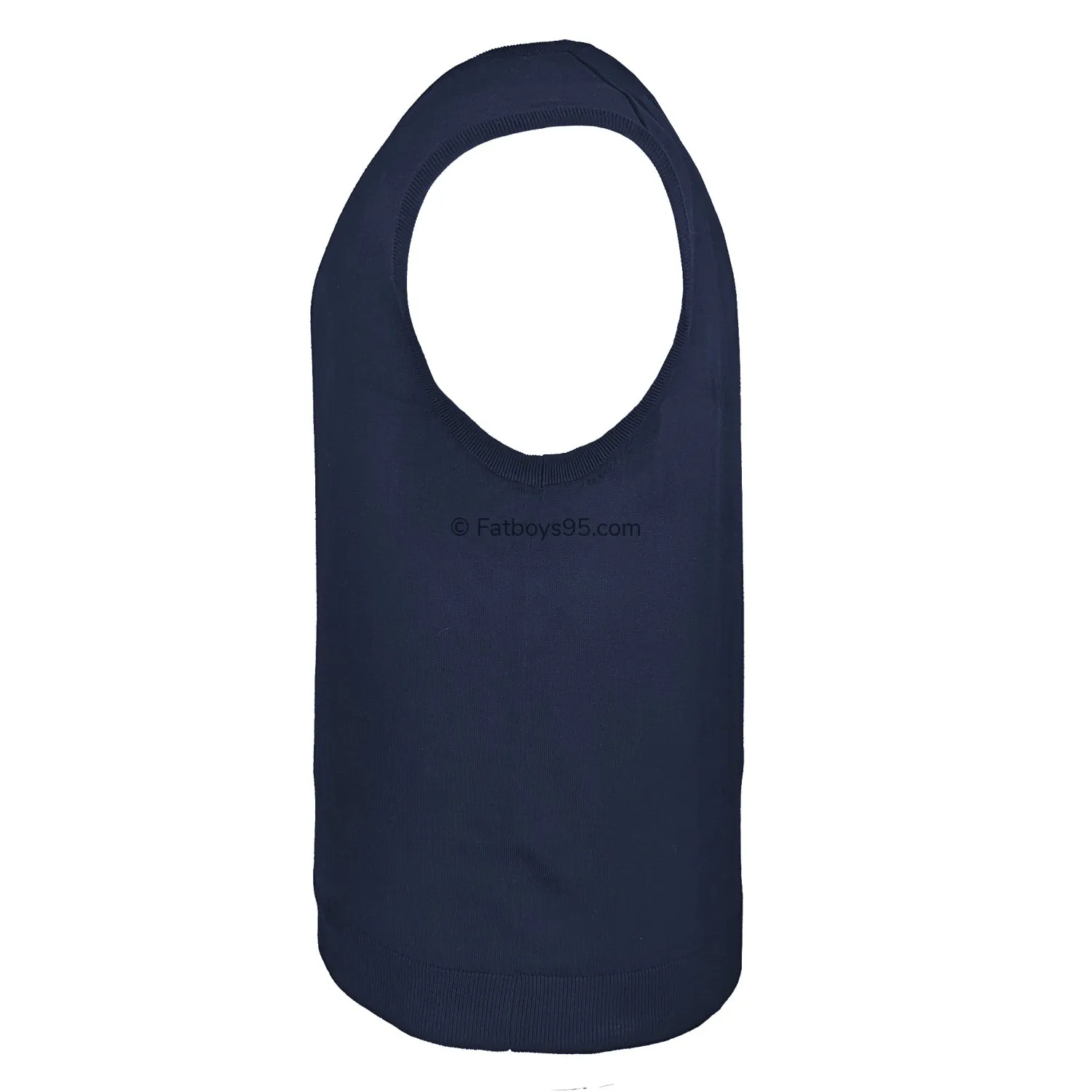 Espionage V Neck Sleeveless Pullover - KW032 - Navy