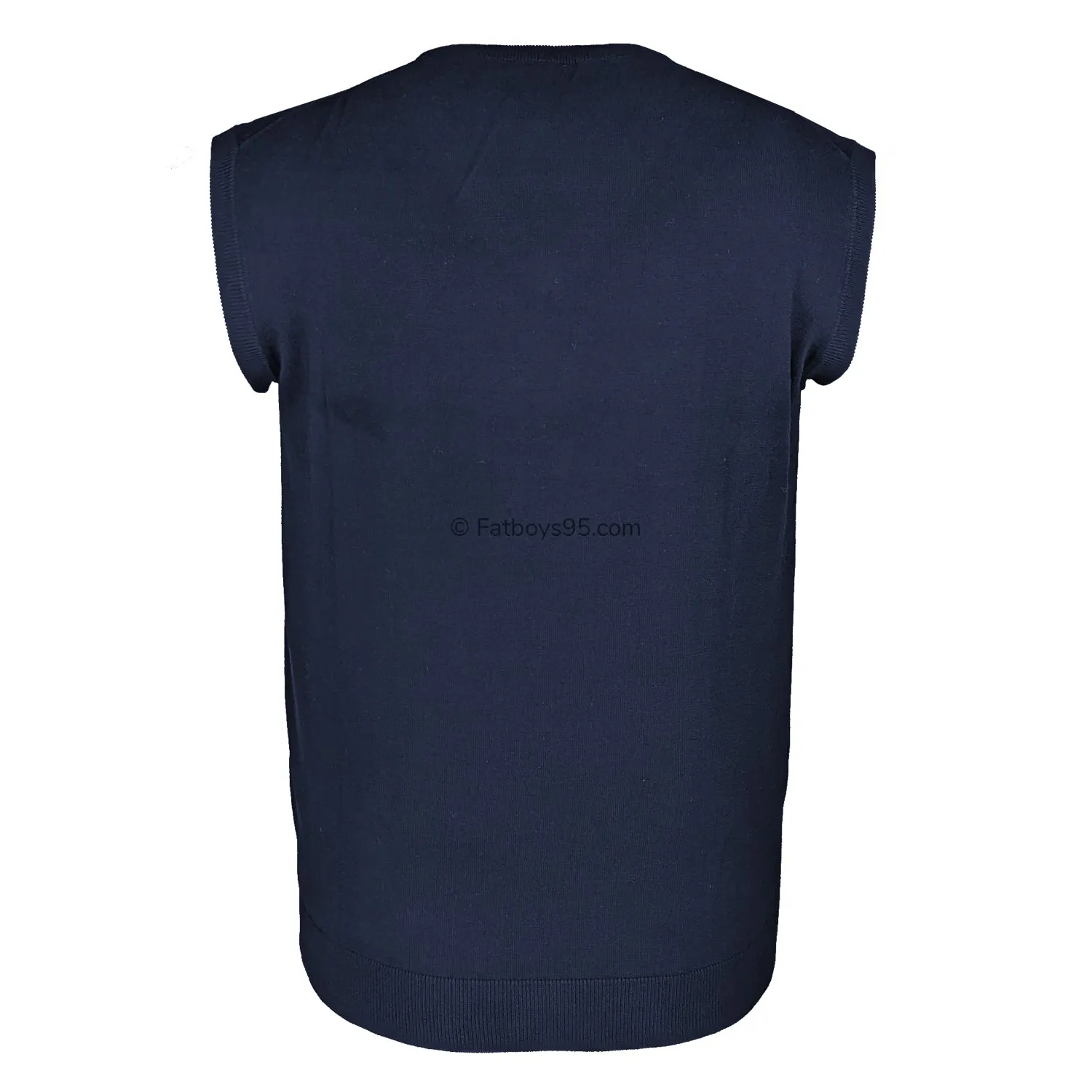 Espionage V Neck Sleeveless Pullover - KW032 - Navy