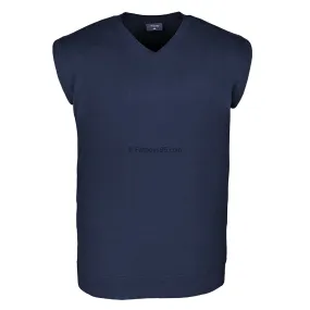 Espionage V Neck Sleeveless Pullover - KW032 - Navy