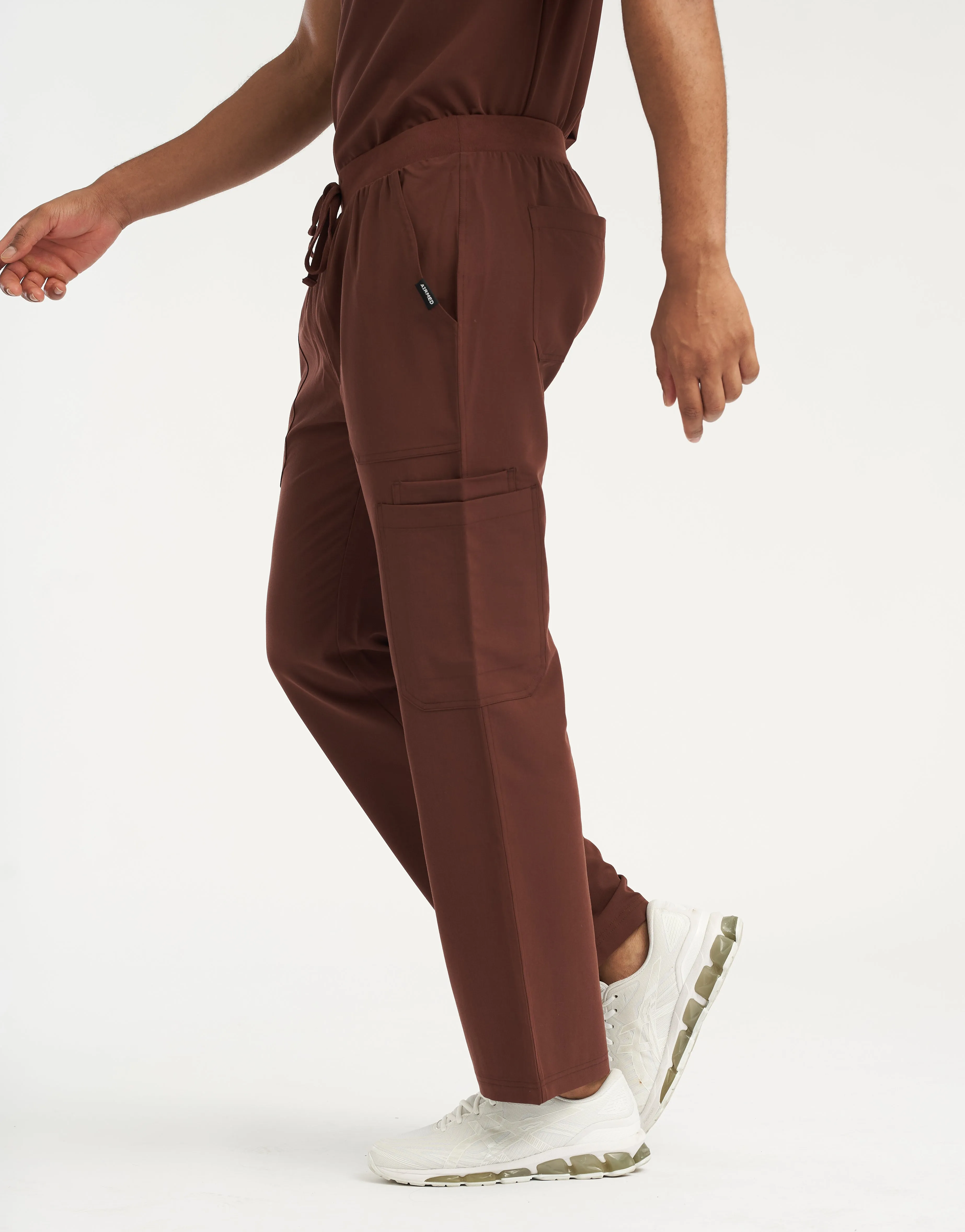 Essential Multi-Pocket Scrub Pants - Cocoa