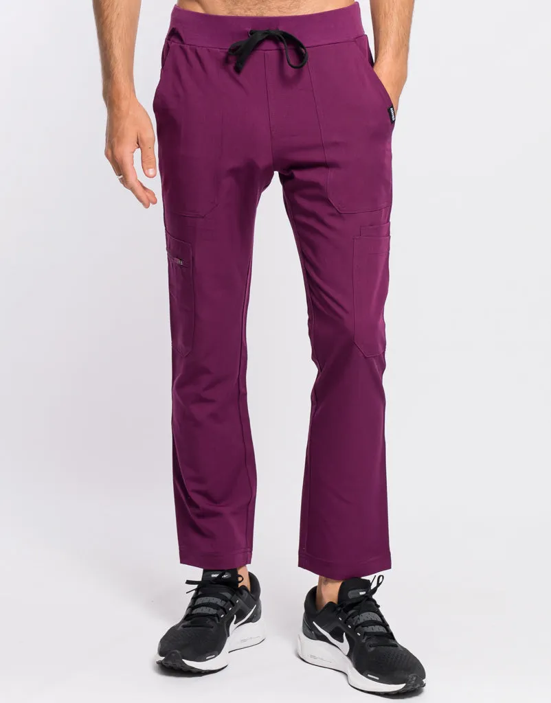 Essential Multi-Pocket Scrub Pants - Purple