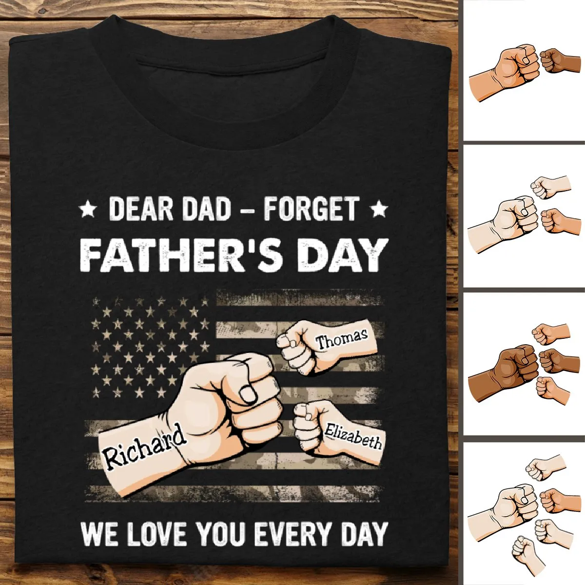 Father's Day - We Love You Every Single Day - Personalized T-shirt