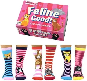 Feline Good Cat Themed Women's Socks