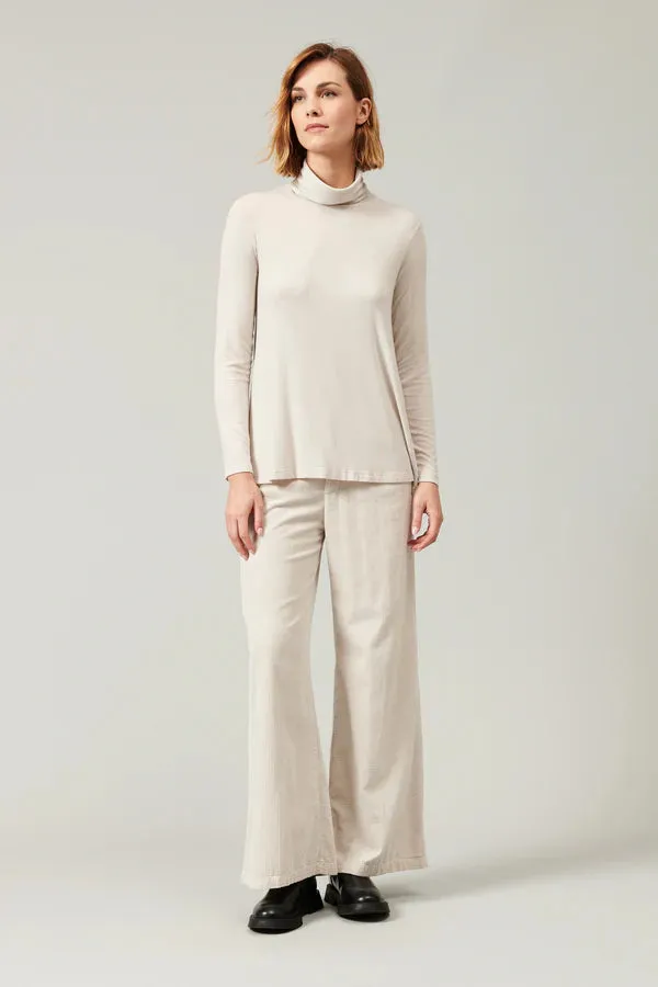 Flared Turtleneck - Sand