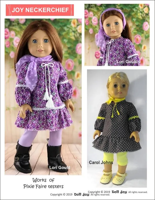 FREE Joy Neckerchief 18" Doll Clothes Pattern