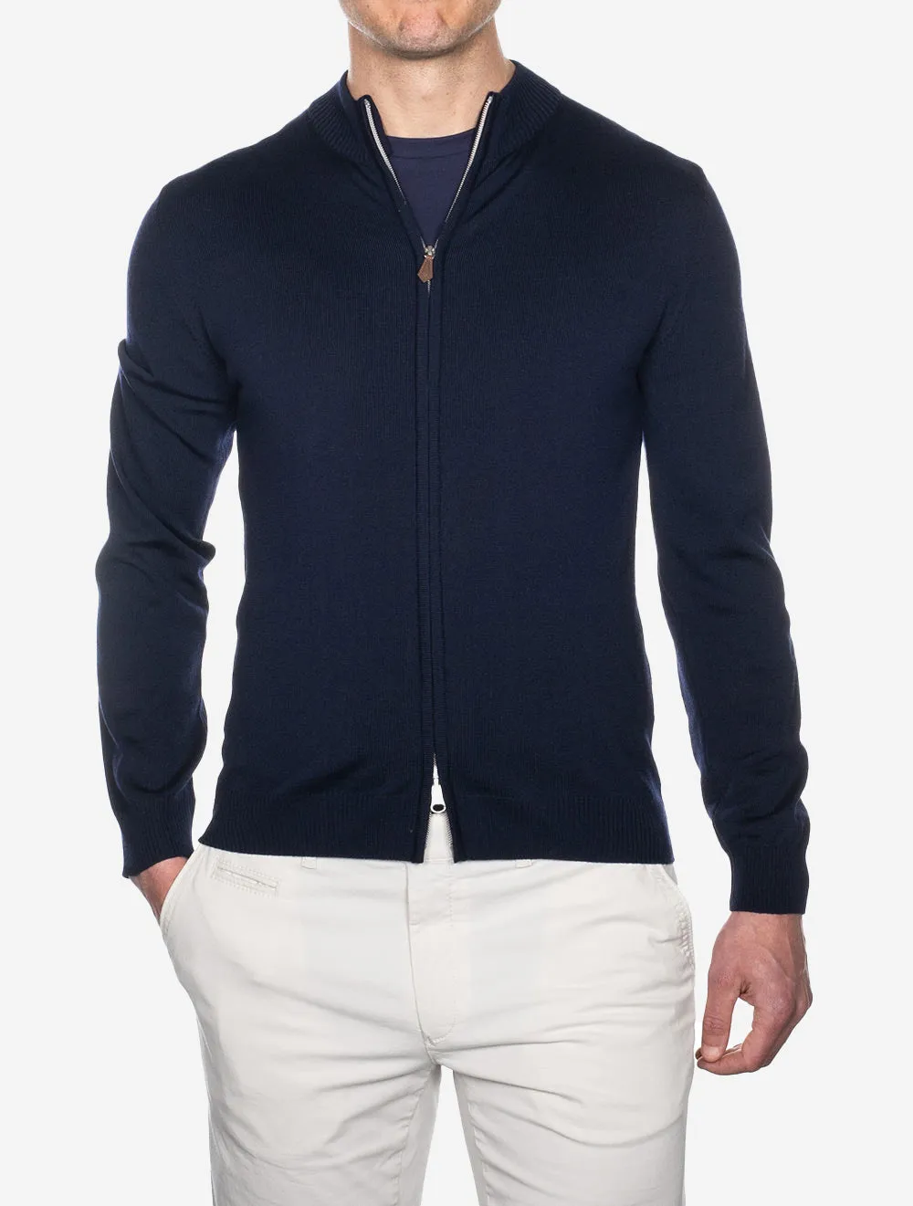 Full Zip Cardigan Navy