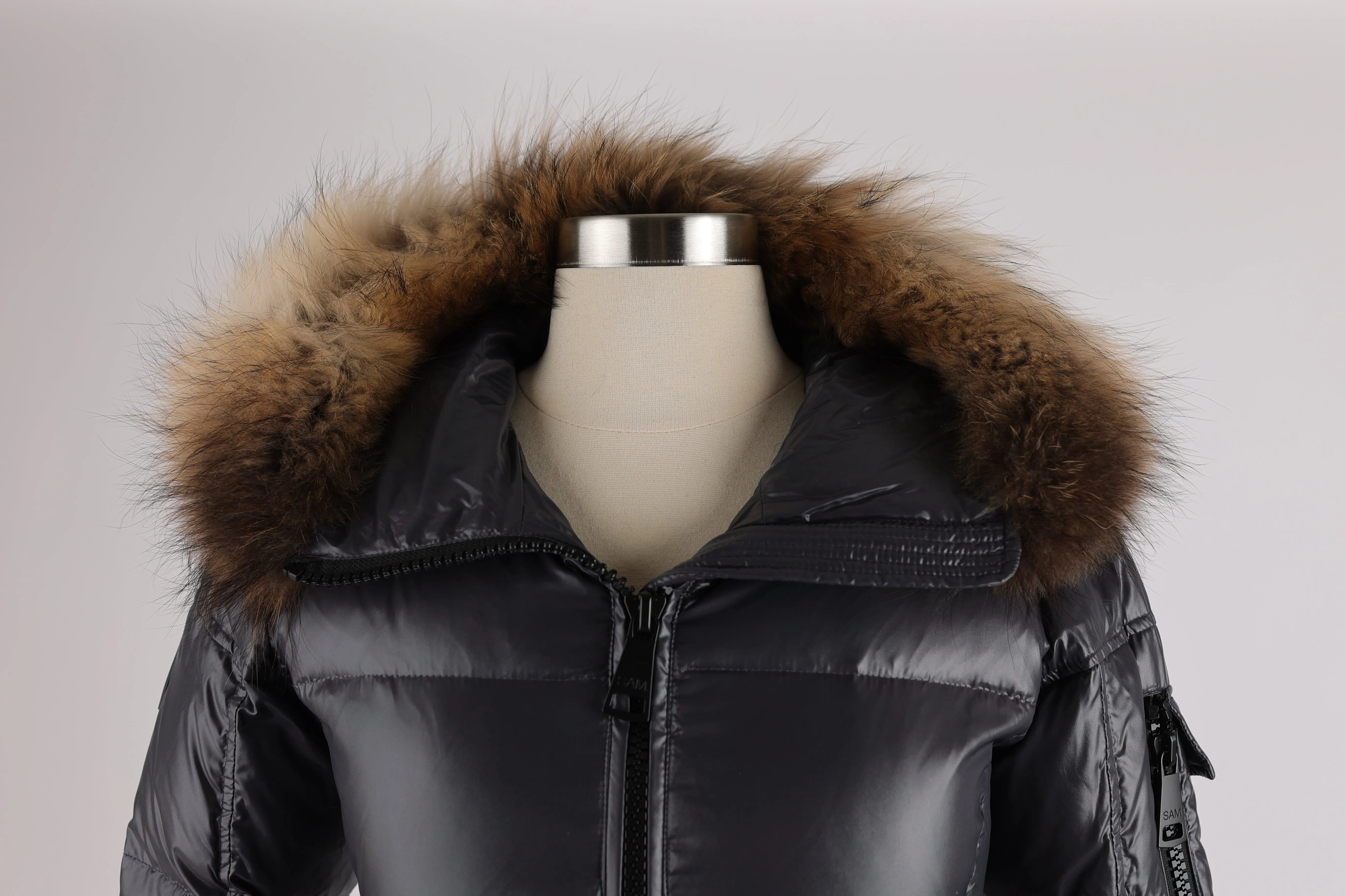 Fur Hooded Down Puffer Jacket