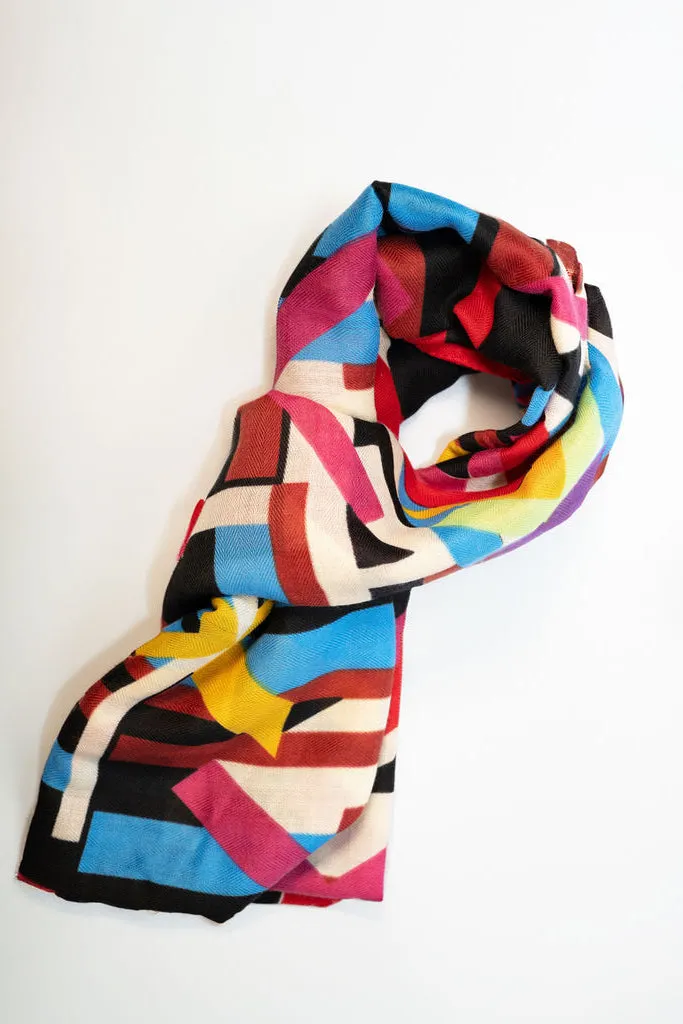 Geo Block Gift Boxed Scarf