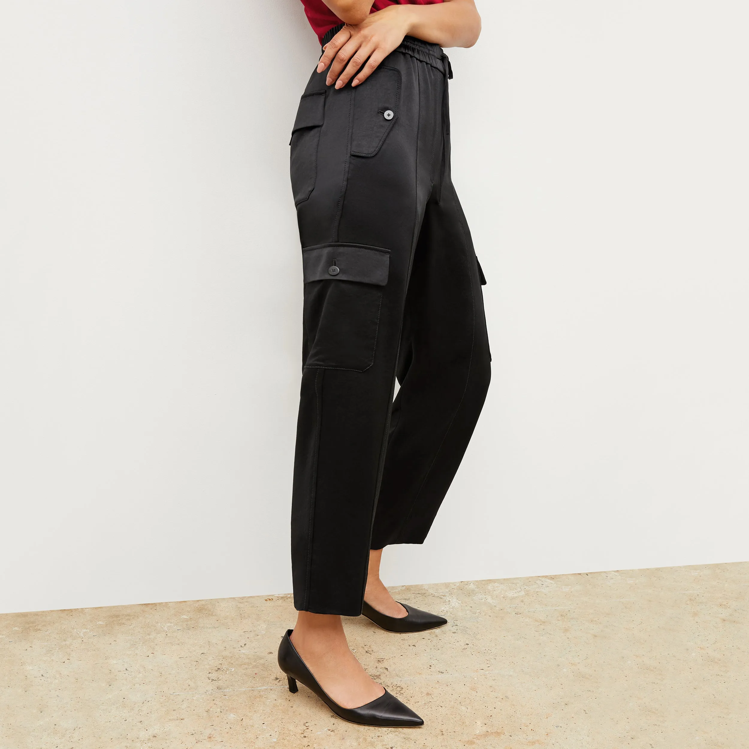 Giana Pant - Everyday Satin :: Black