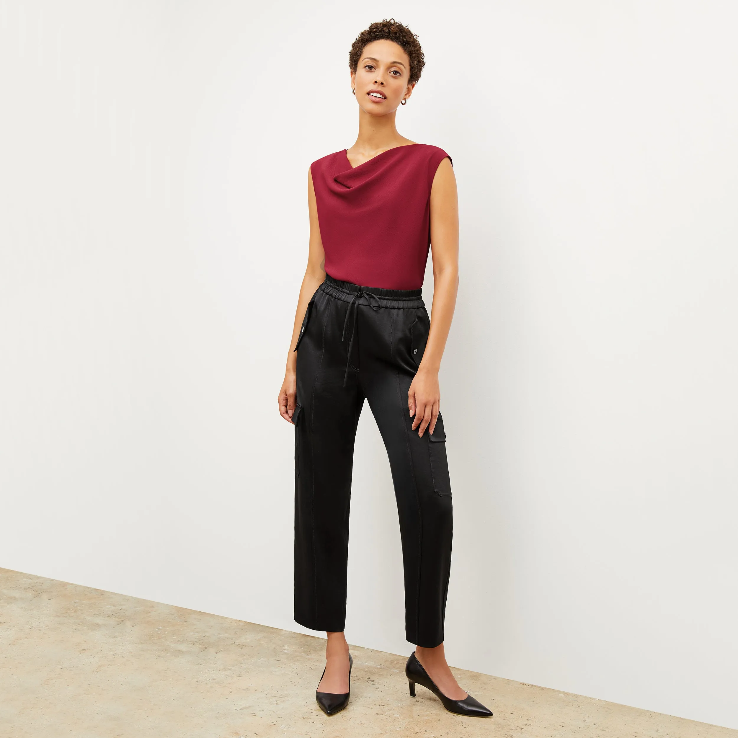 Giana Pant - Everyday Satin :: Black