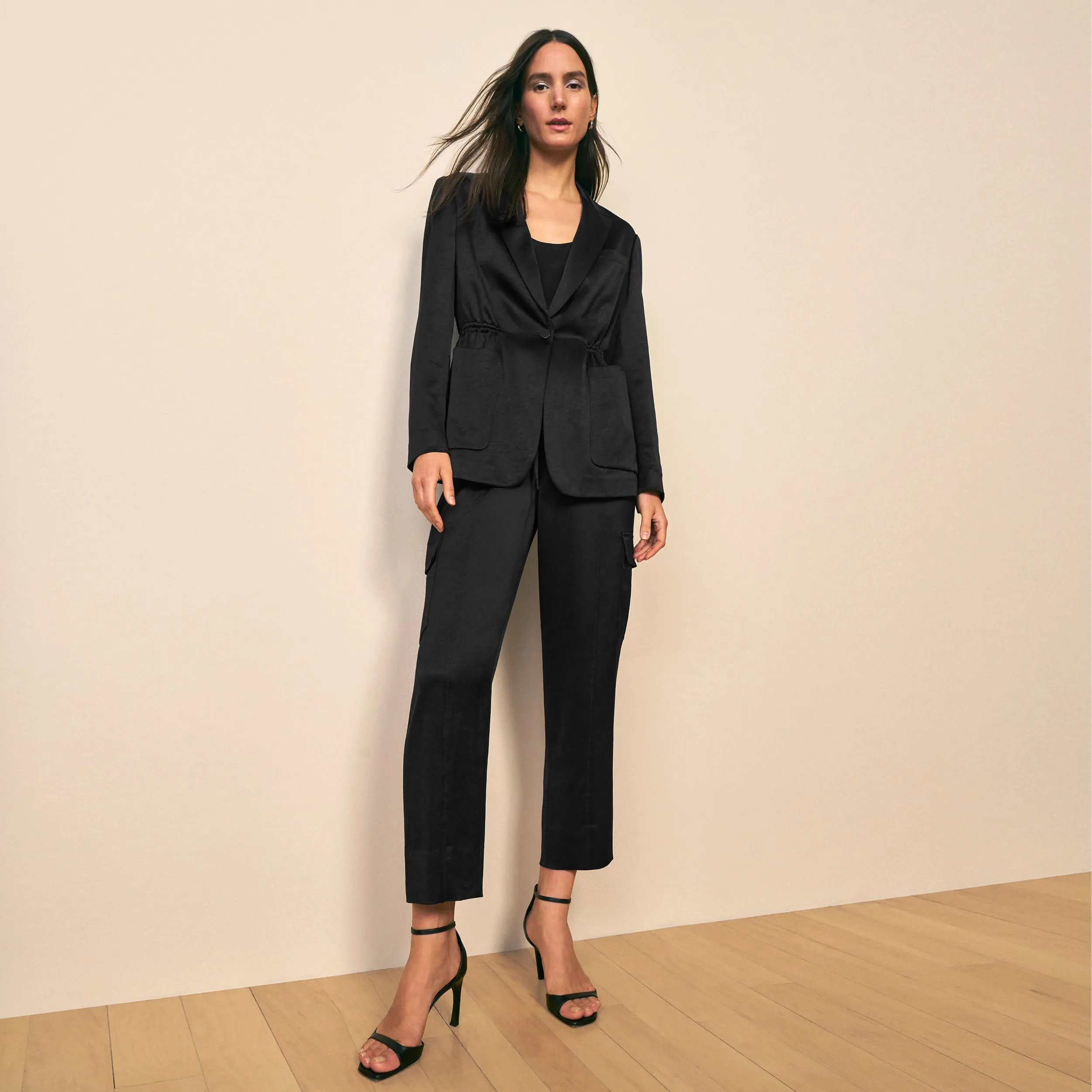 Giana Pant - Everyday Satin :: Black