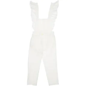 Girls Cream Jumpsuit