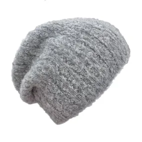 Gray Loop Knit Alpaca Beanie | Ethical Style