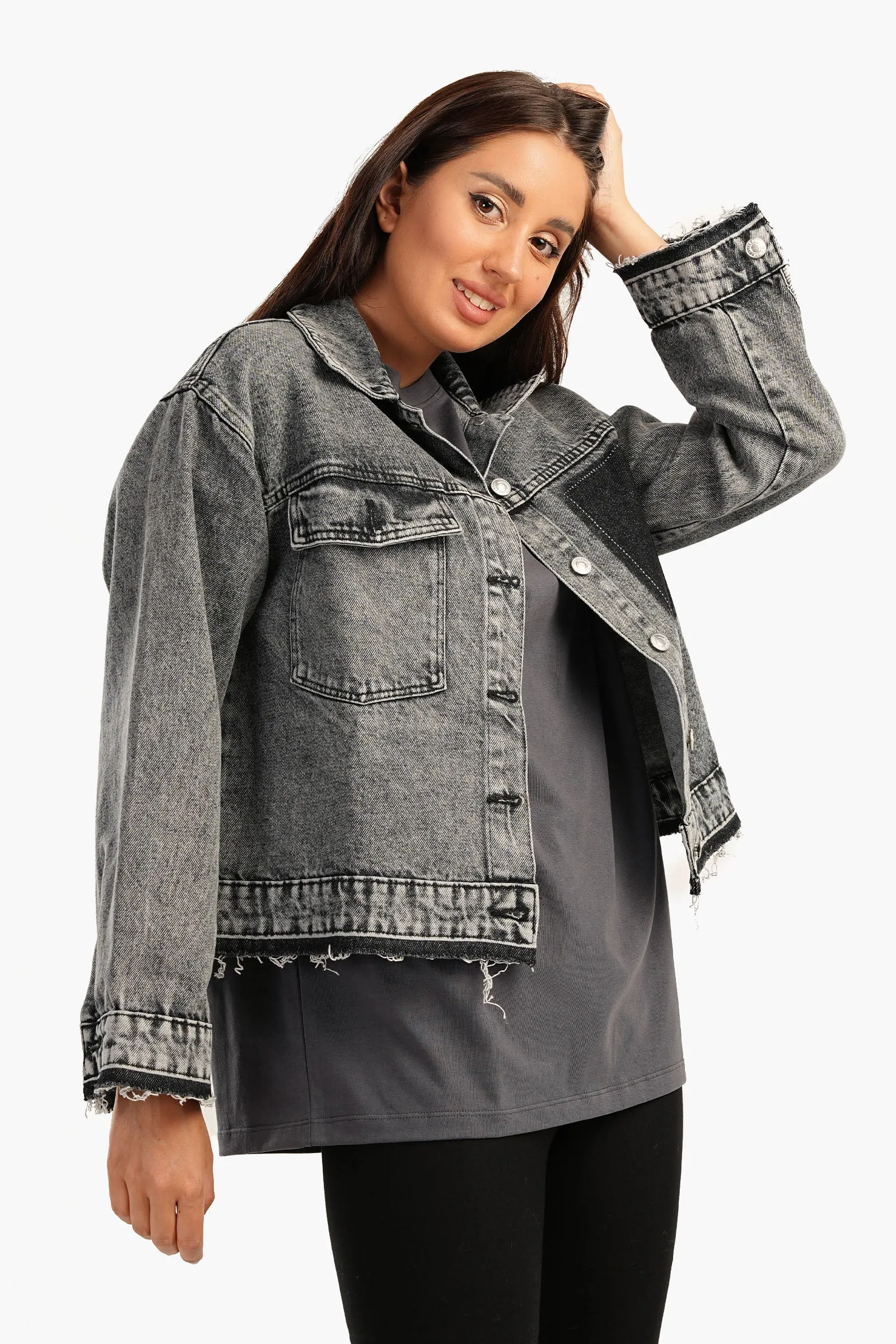 Grey Denim Jacket