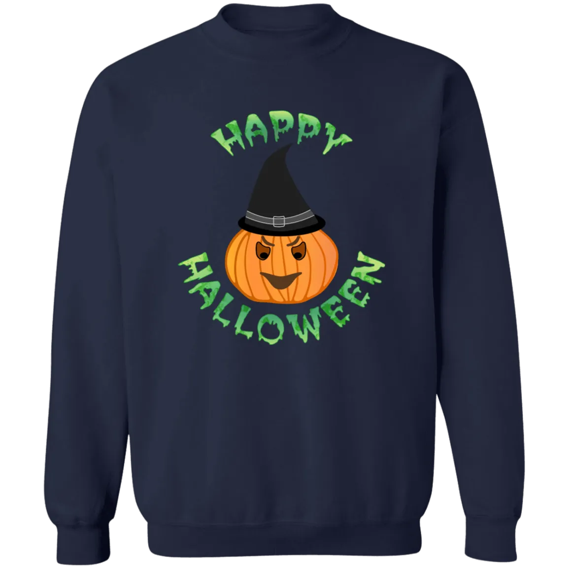 Happy Halloween Ladies Crewneck Pullover Sweatshirt