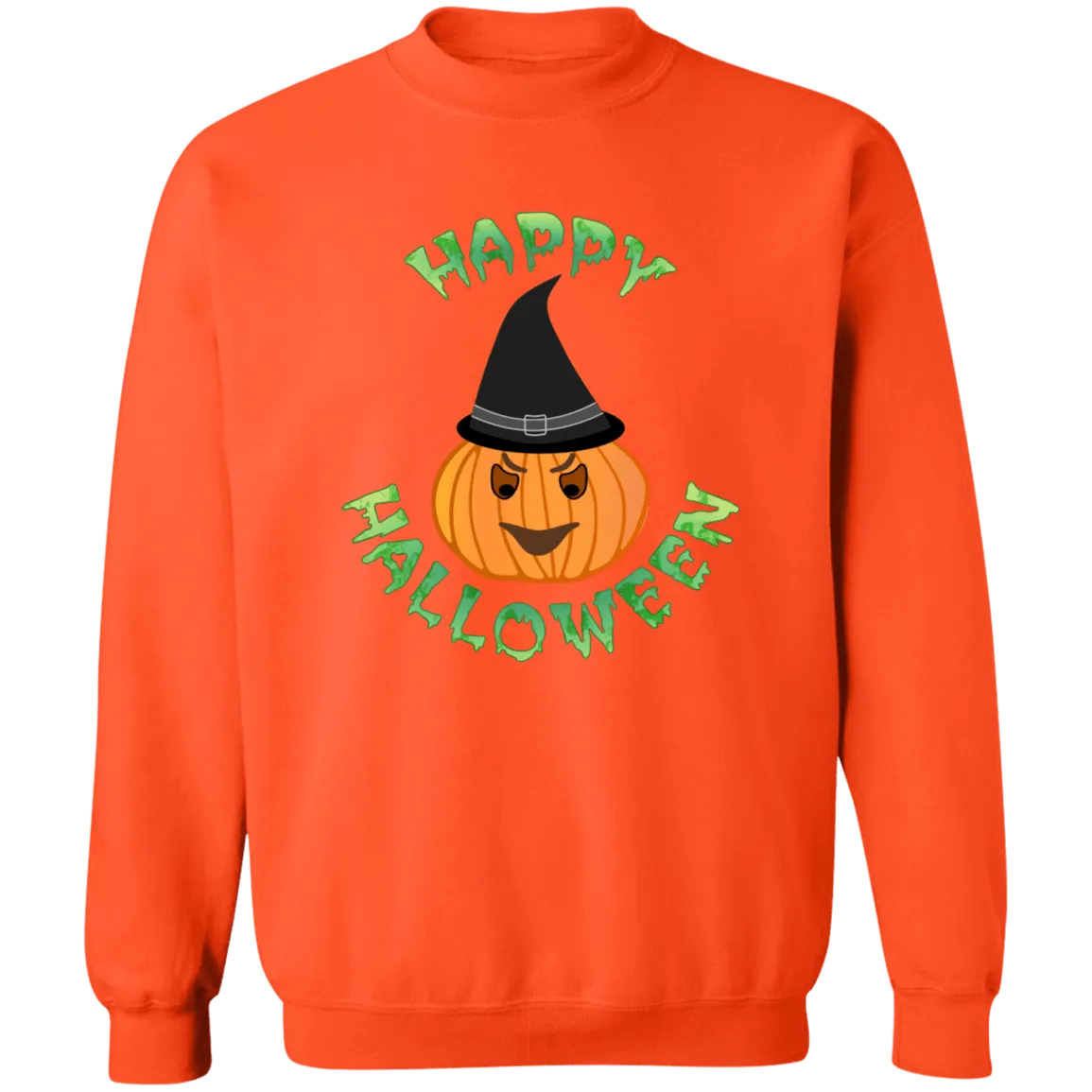 Happy Halloween Ladies Crewneck Pullover Sweatshirt