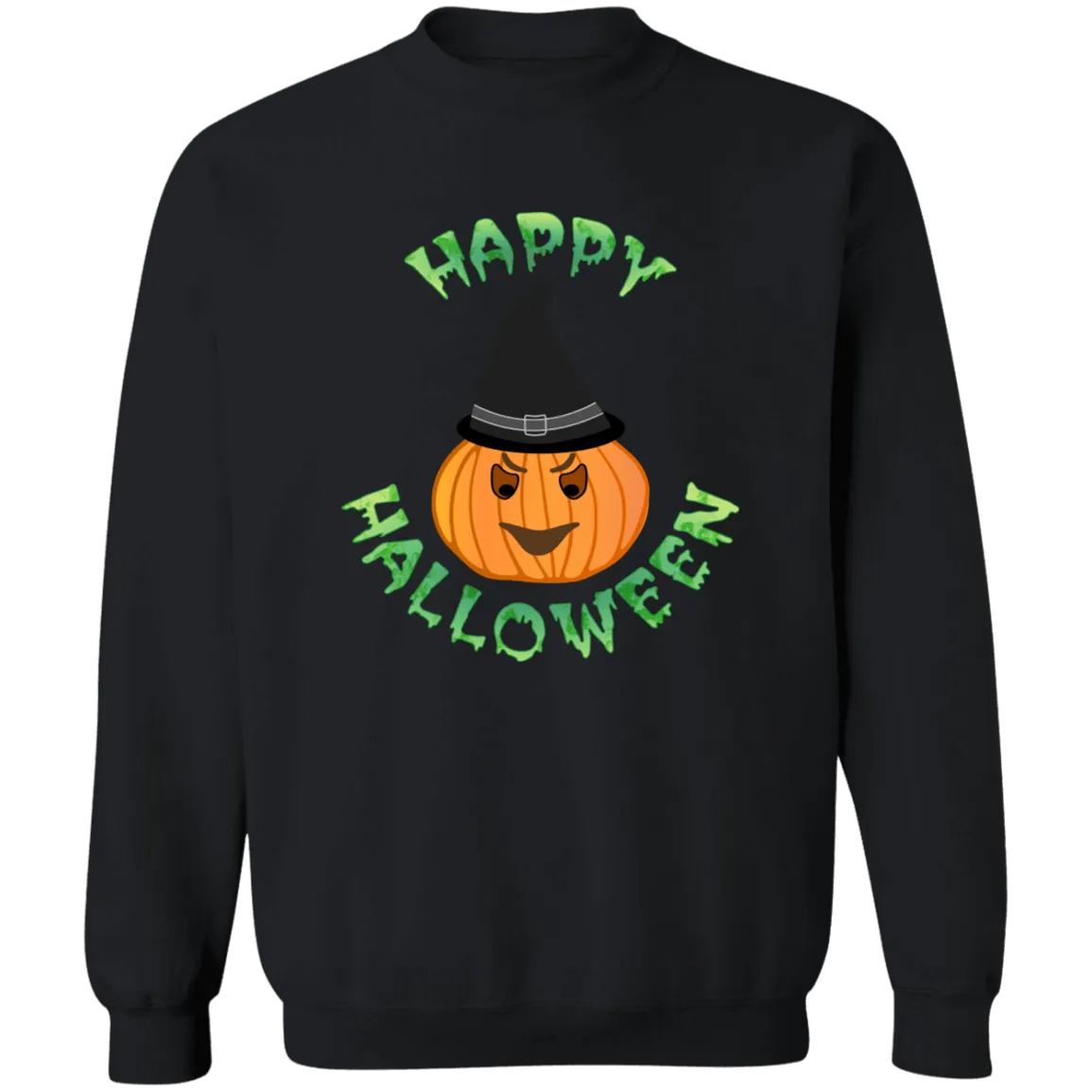 Happy Halloween Ladies Crewneck Pullover Sweatshirt