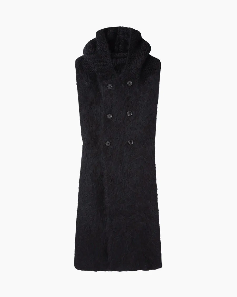 Hooded Mohair Vest