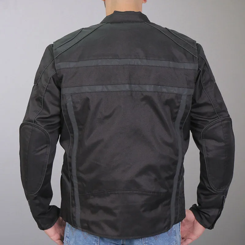 Hot Leathers JKM1023 Men’s Black High Visibility Nylon Jacket with Concealed Carry Pocket