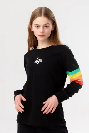 Hype Girls Rainbow Sleeve L/S T-Shirt