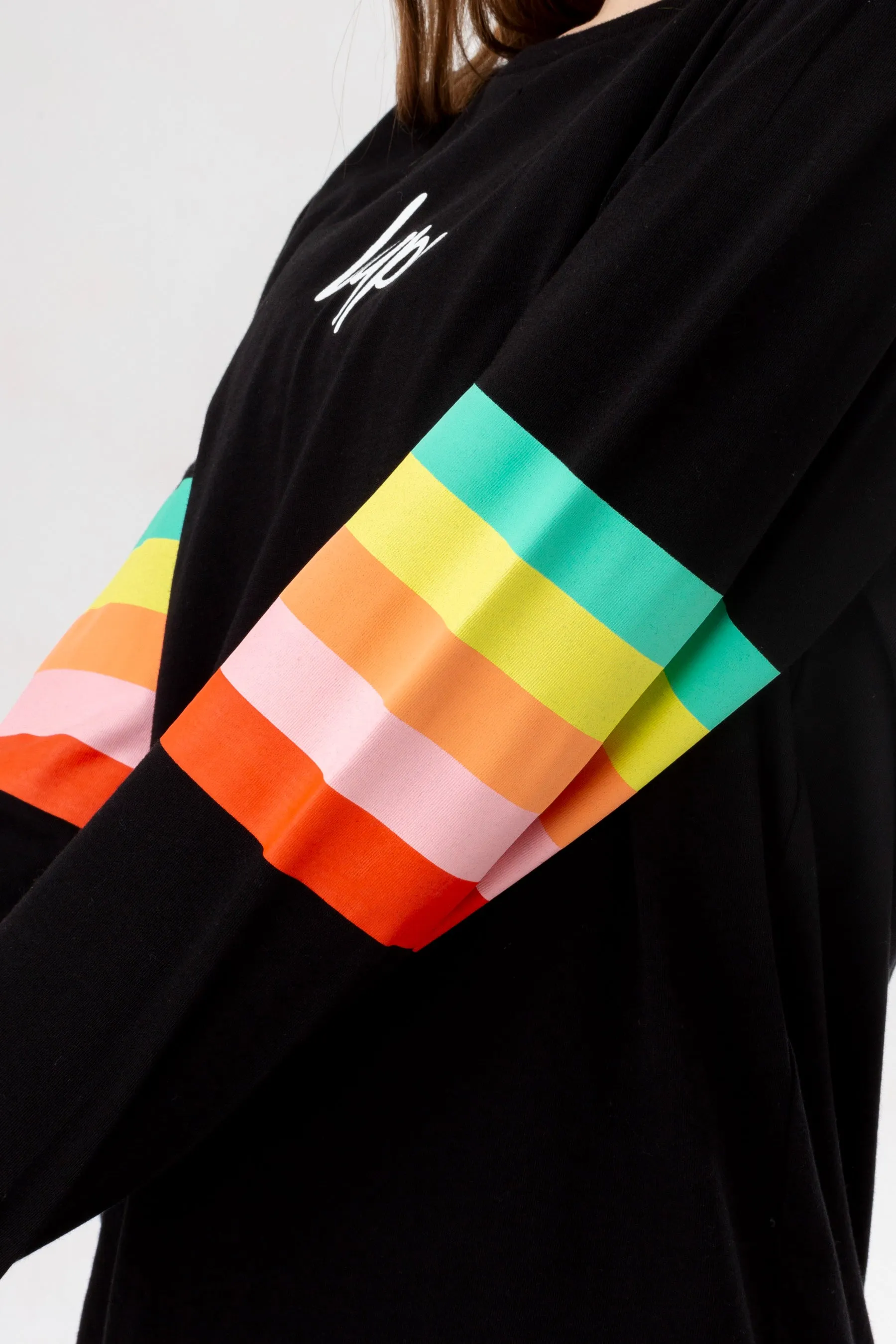 Hype Girls Rainbow Sleeve L/S T-Shirt