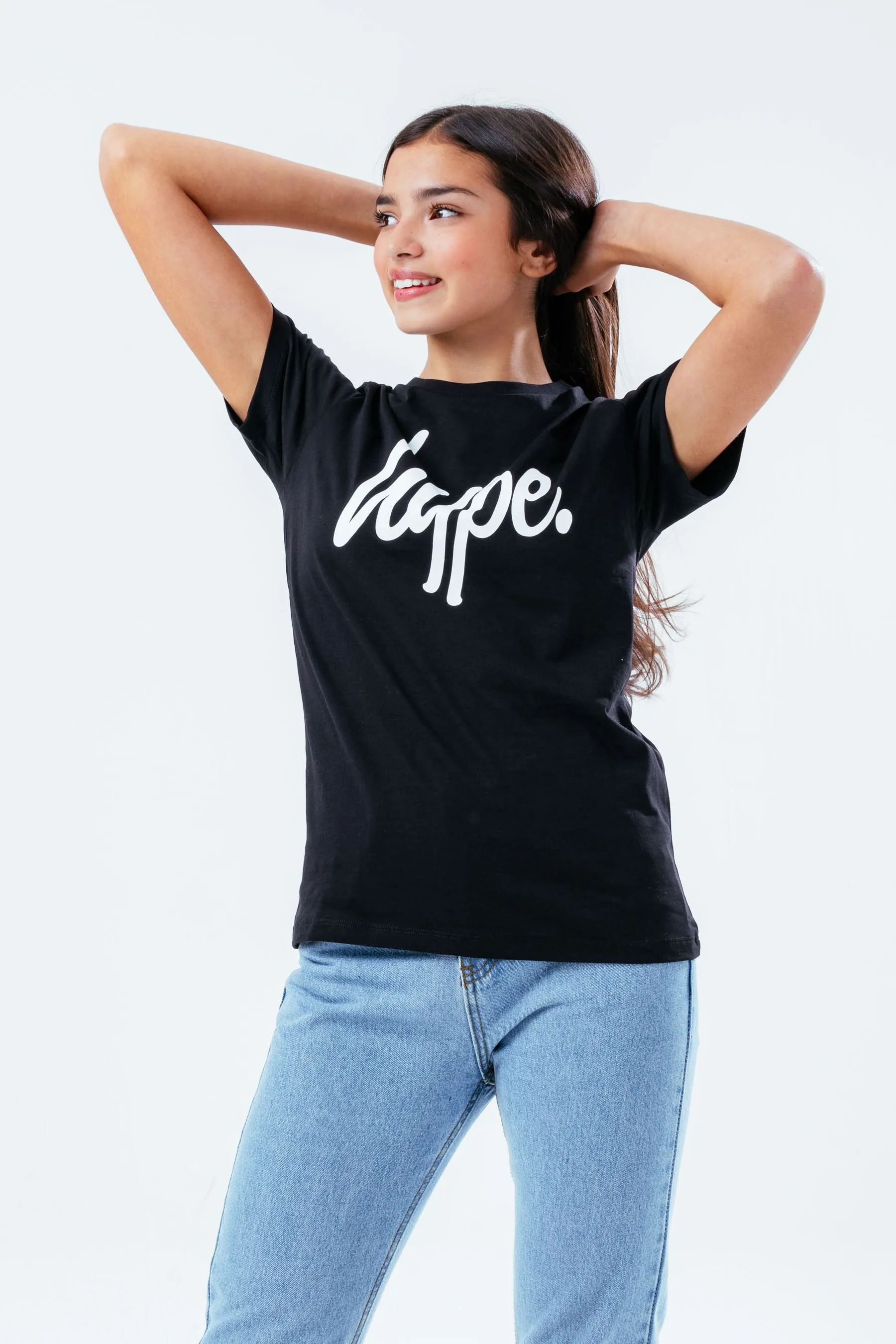 Hype Unisex Kids Black Script T-Shirt