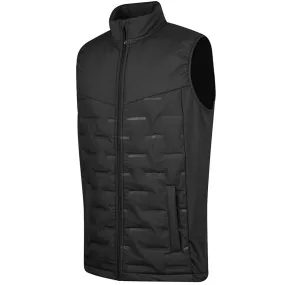 Island Green Heat Welded Padded Thermal Gilet - Black/Turquoise