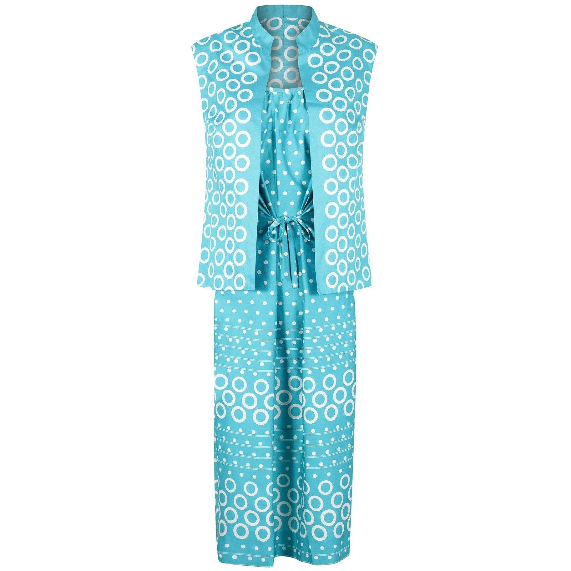 Jacques Theut 1950s French Couture Polka Dot Dress & Jacket Set