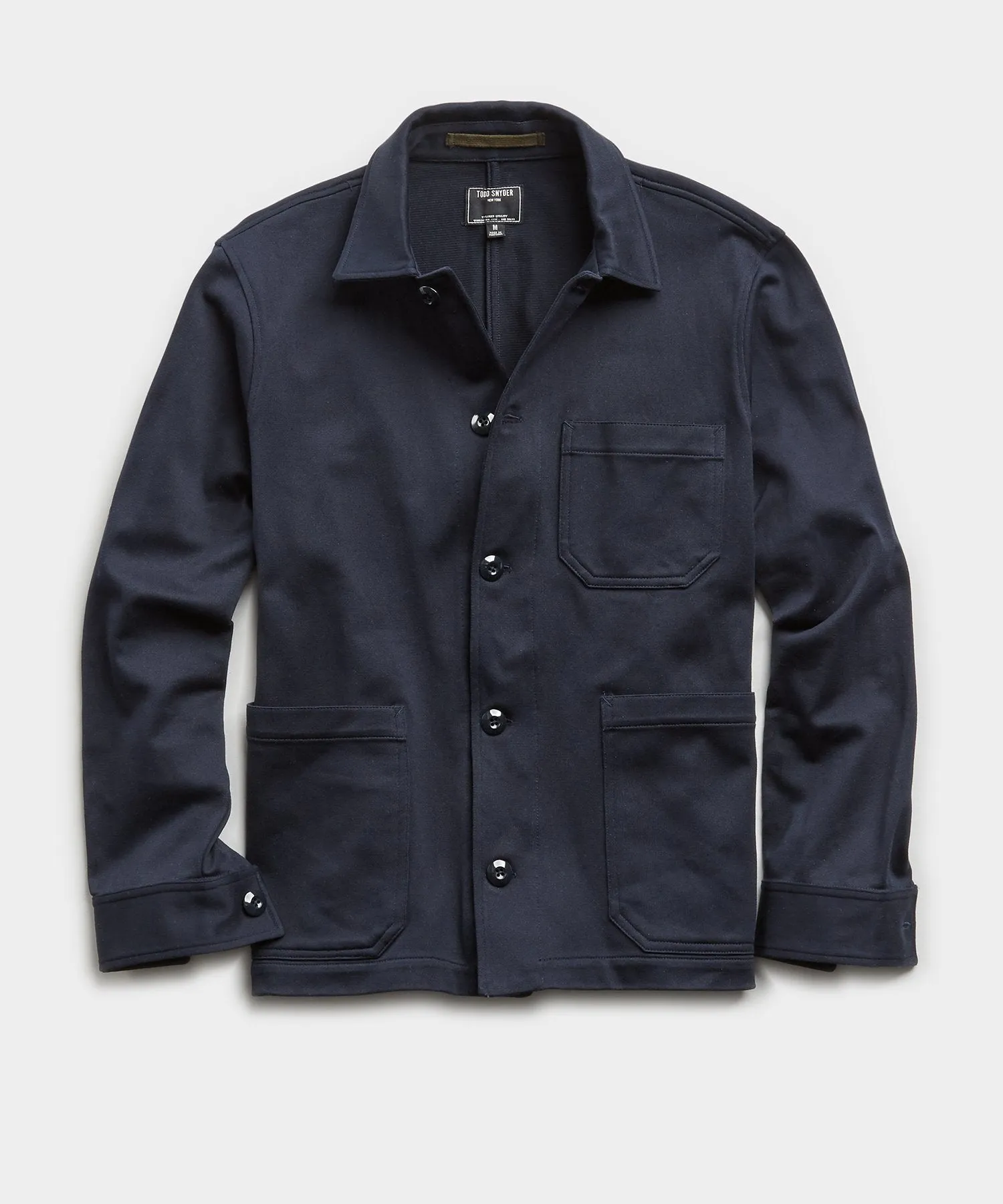 Japanese Knit Chore Coat in Navy