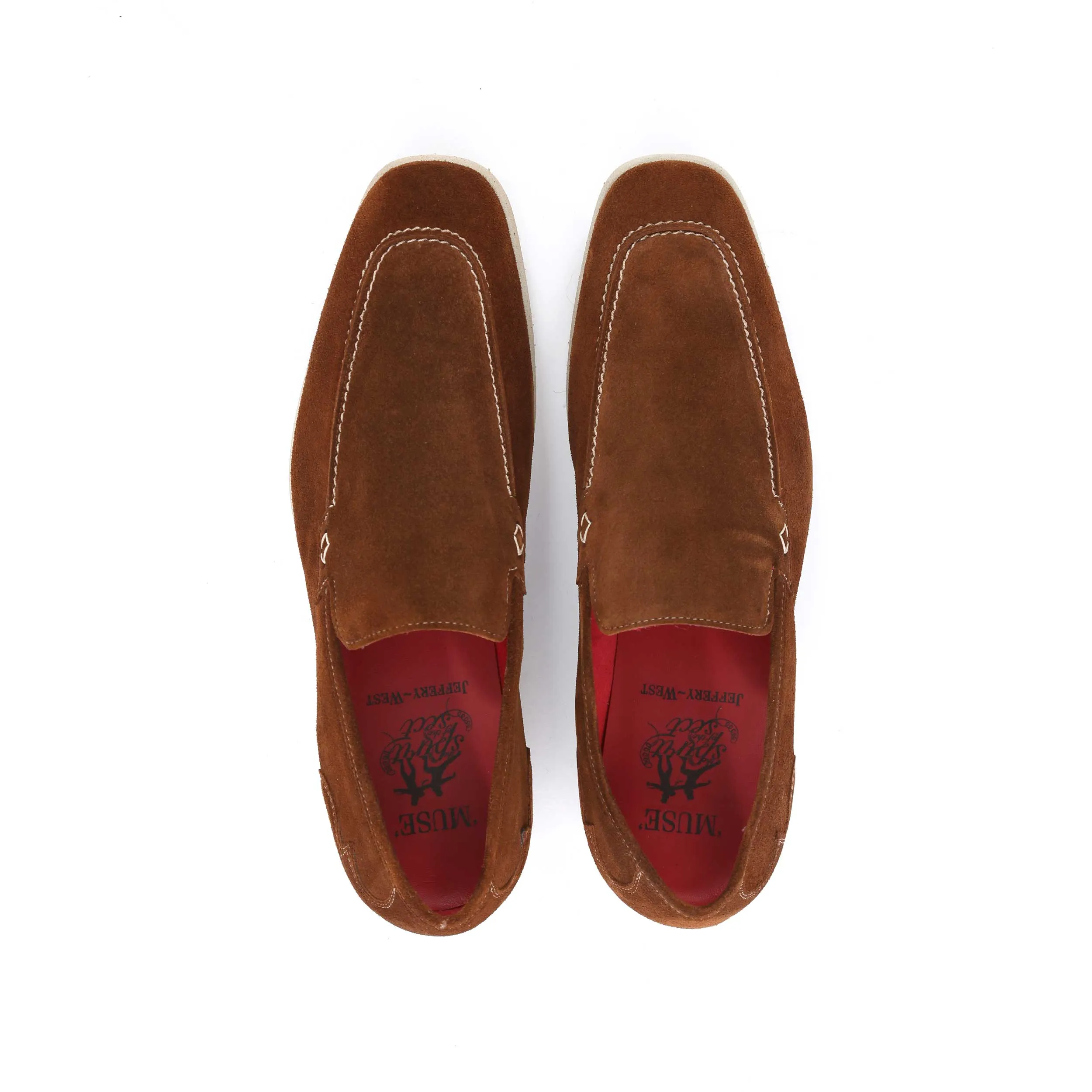 Jeffery West Jung Shoe in Brown Suede