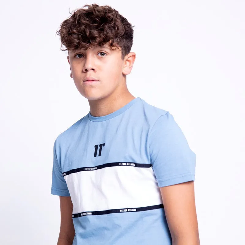 Junior Taped Block T-Shirt - Shadow Blue