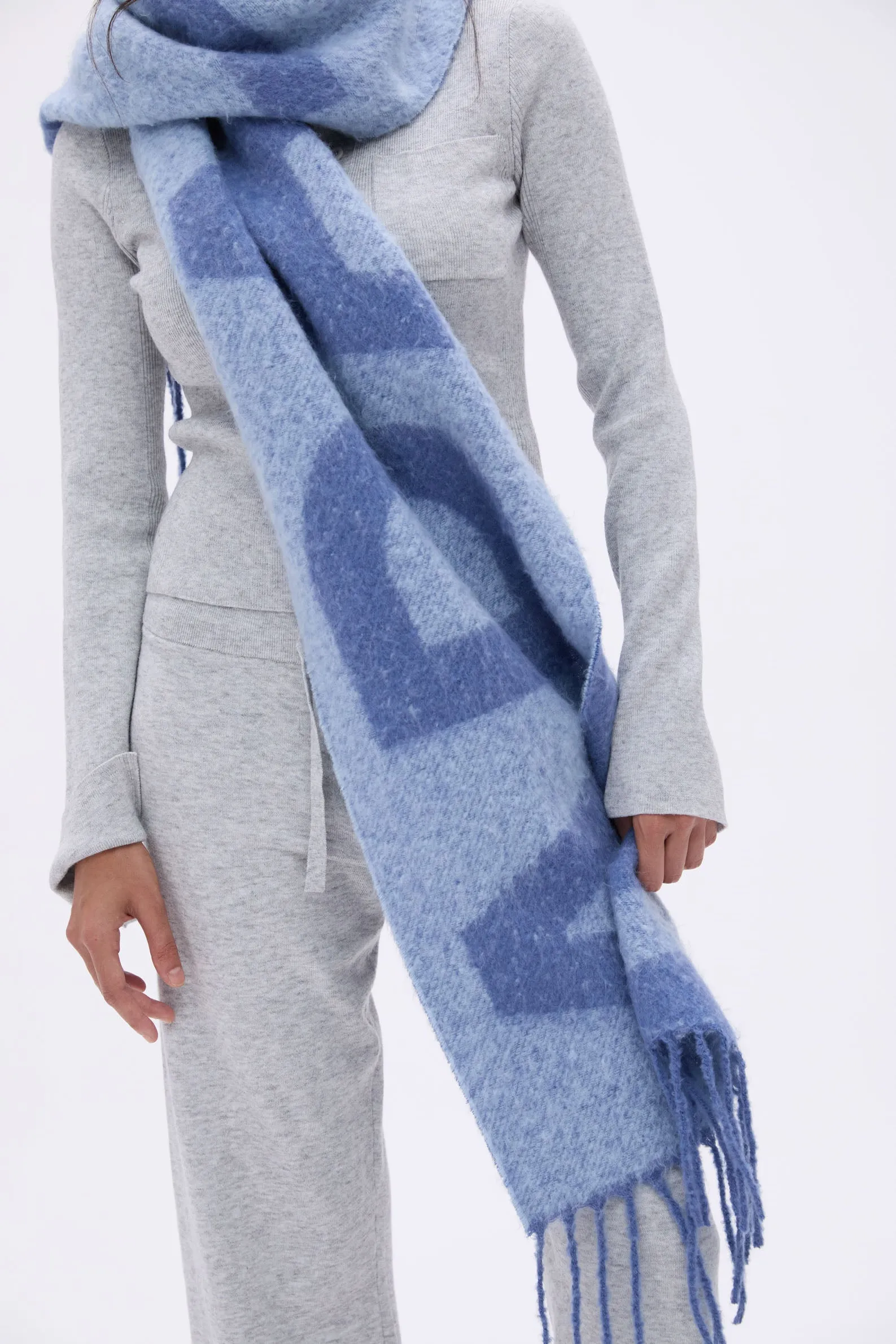 Knit Scarf - Blue