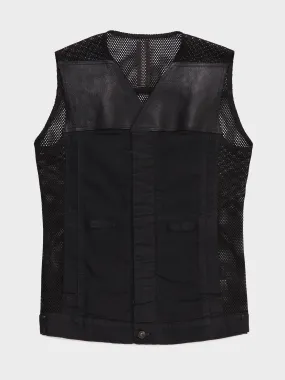 Leather Mesh Tank