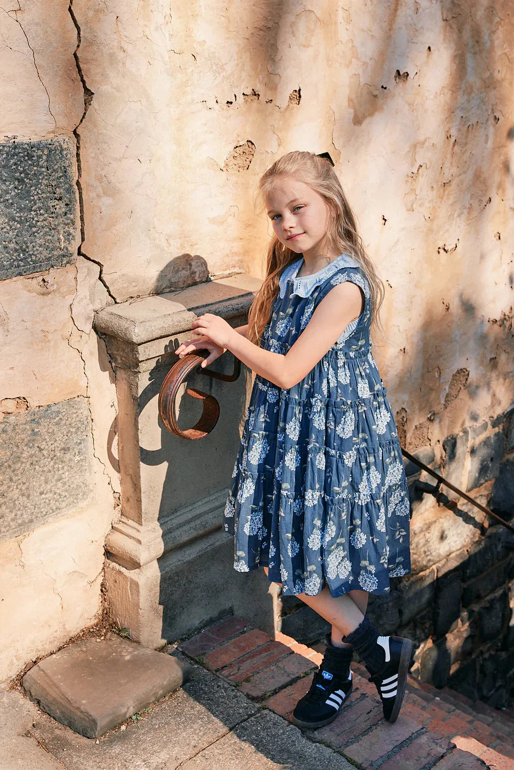 LITTLE HARPER LEE ANNIE DAY DRESS HYDRANGEA