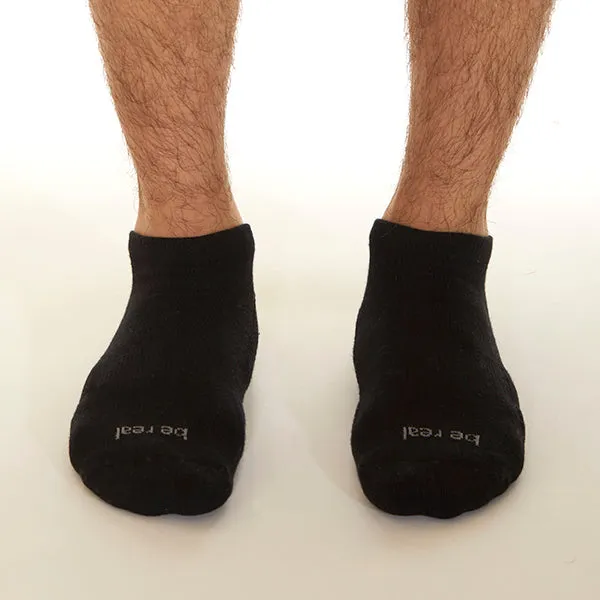 Mens Be Real Grip Socks (Black/Steel)