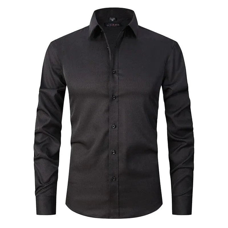 Men's Business Solid Color Fashion Slim Fit Shirt