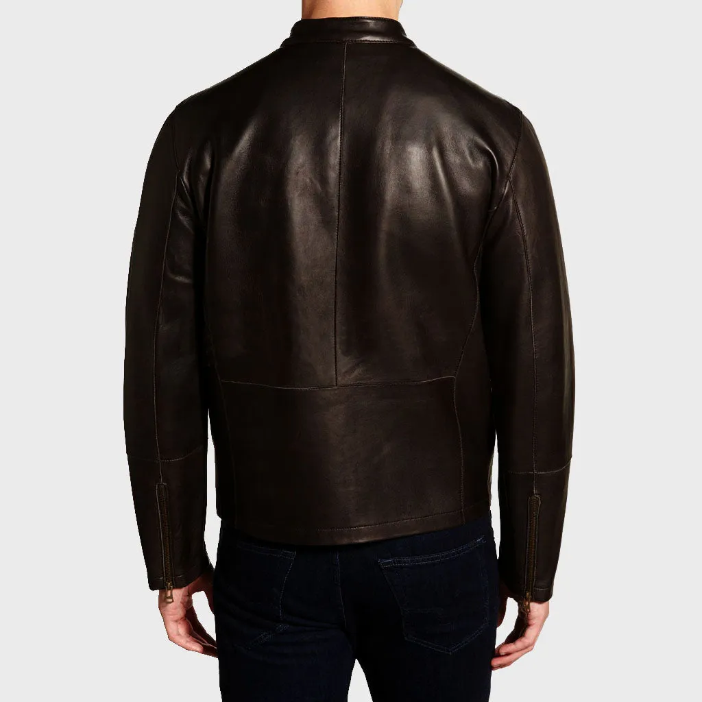 Men's Classy Lambskin Leather Moto Jacket