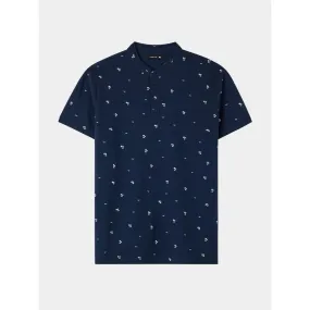 Micro Patterned Henley T-Shirt