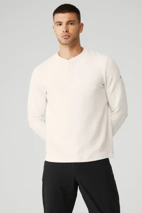 Micro Waffle Fast Break Henley - Ivory