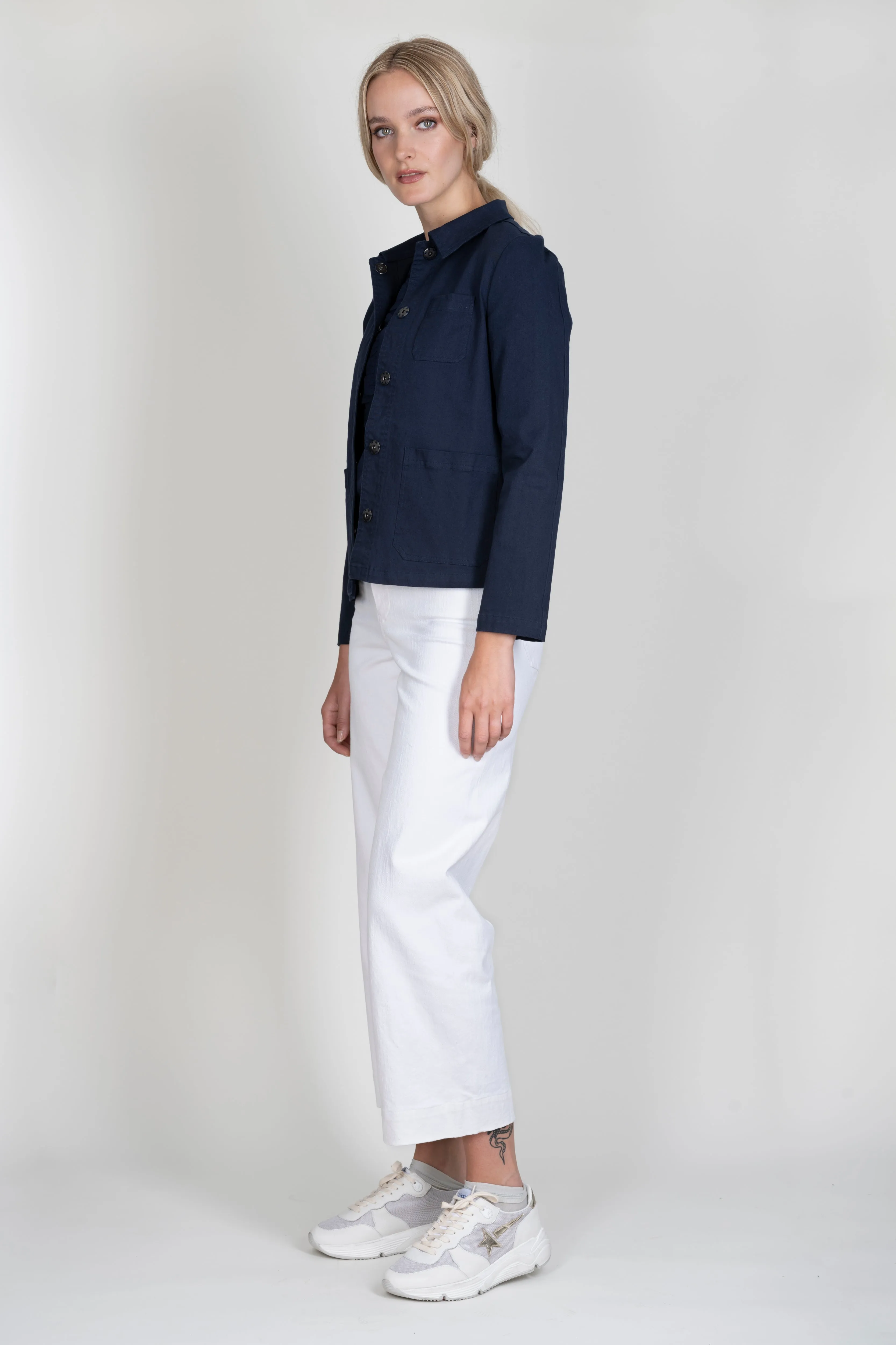 Navy cotton twill Pelli jacket