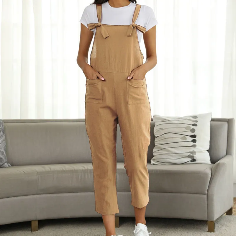 New Hot Sell Casual Plus Size Suspender Jumpsuit