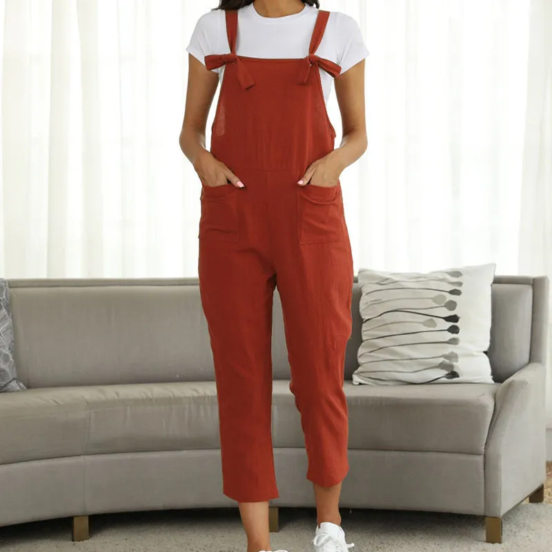 New Hot Sell Casual Plus Size Suspender Jumpsuit