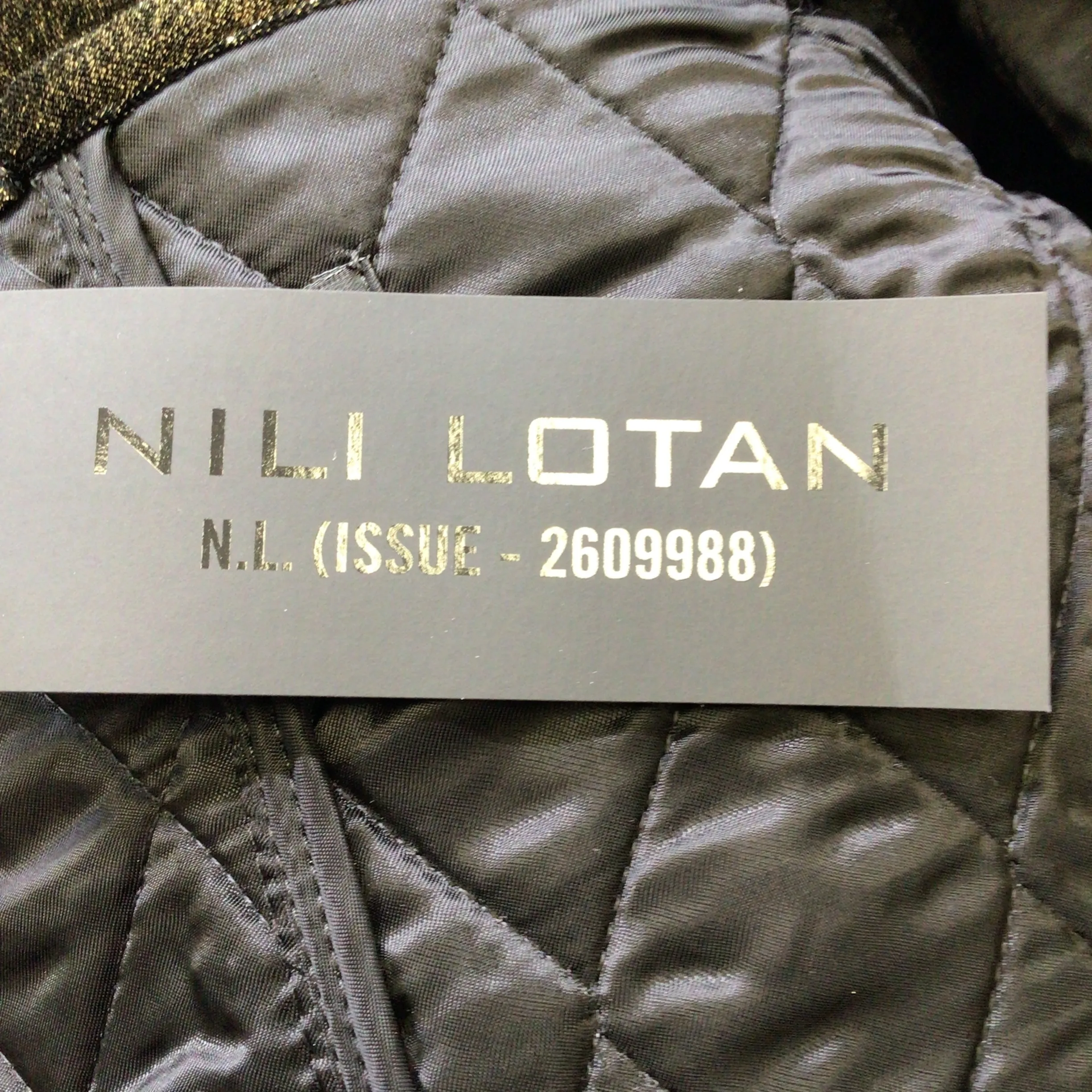 Nili Loton Vienna Gold Metallic Quilted Lurex Velvet Jacket