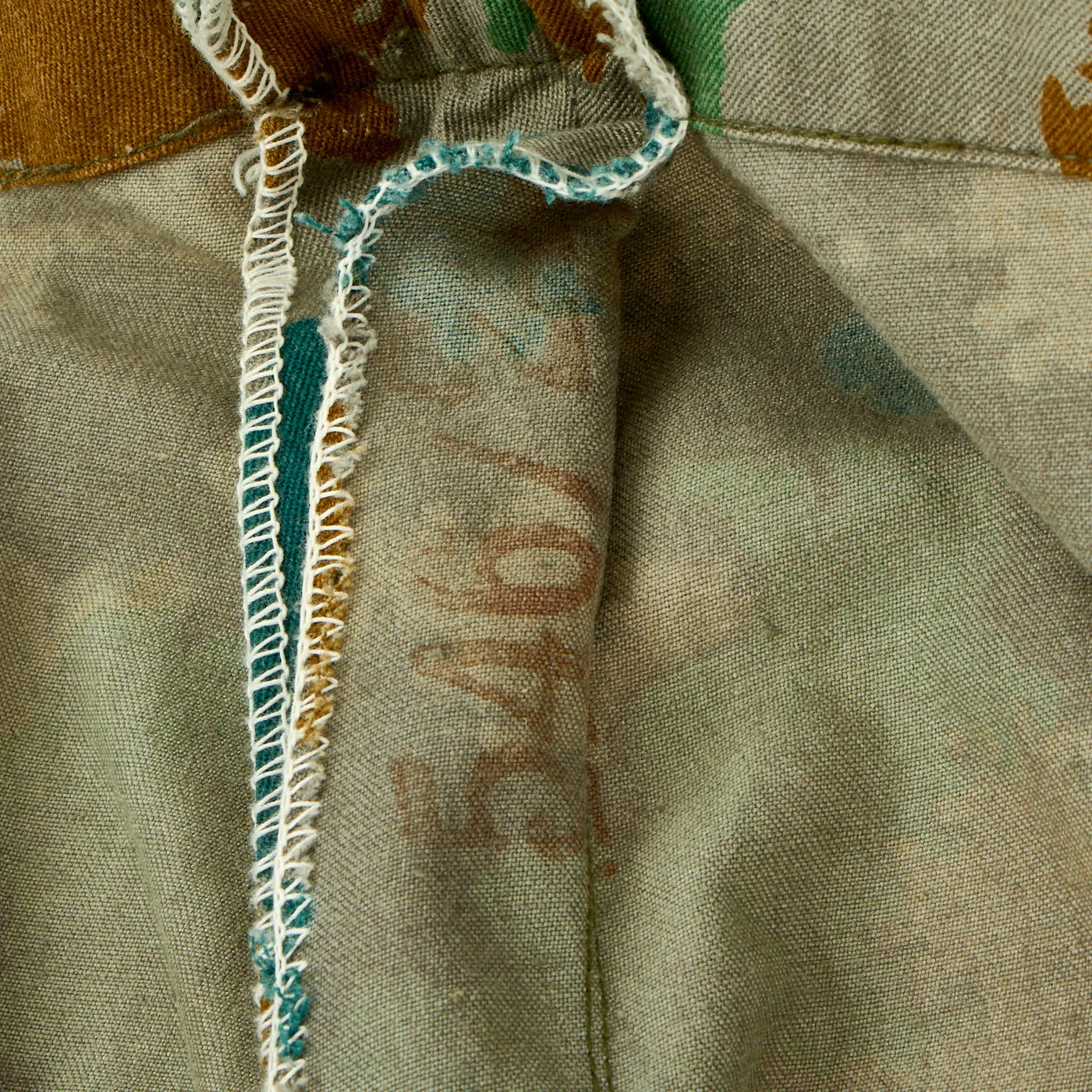 Original East German Cold War Era M58 Flächentarn “Blumentarn” Camouflage Utility Uniform Set - Blouse and Trousers Dated 1964