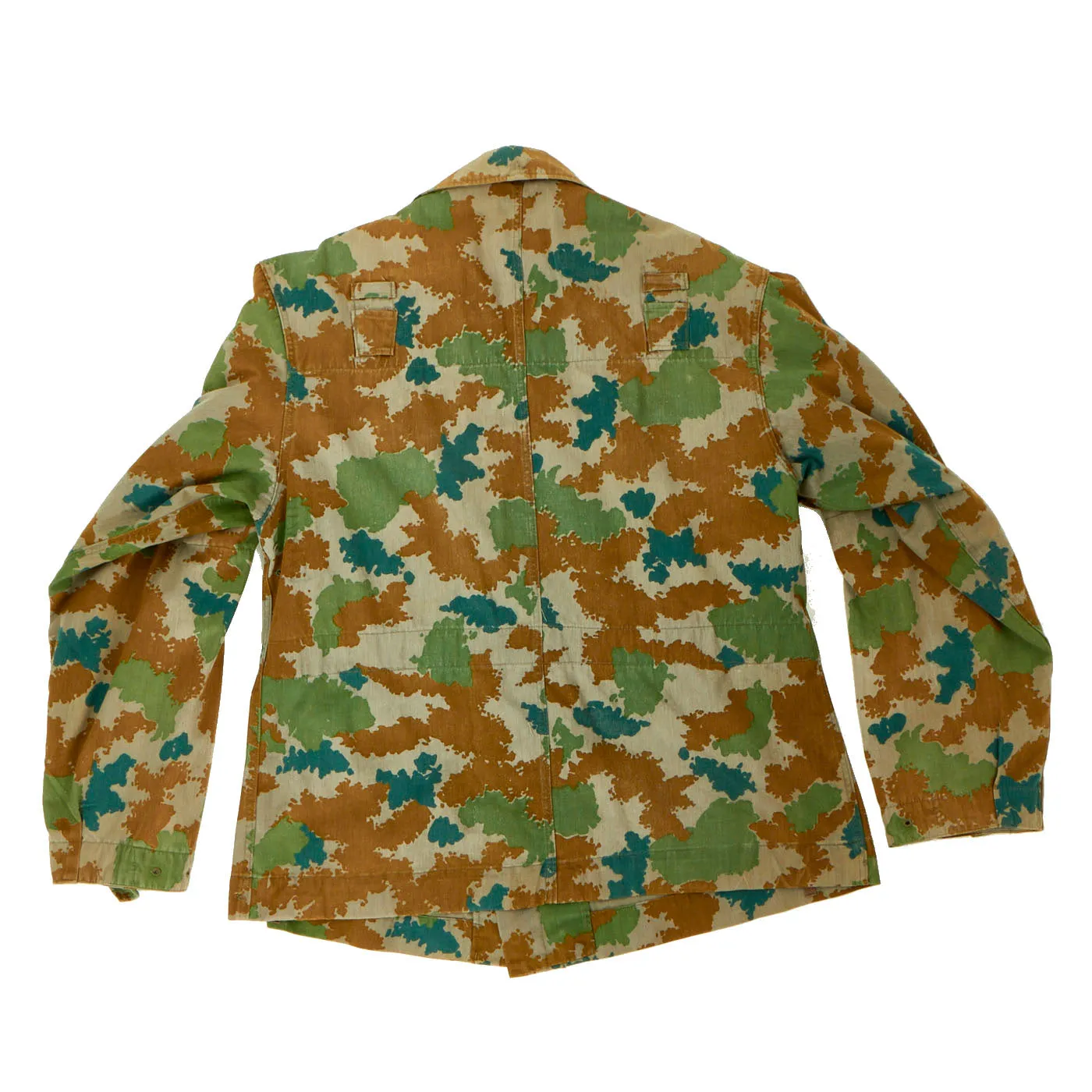 Original East German Cold War Era M58 Flächentarn “Blumentarn” Camouflage Utility Uniform Set - Blouse and Trousers Dated 1964