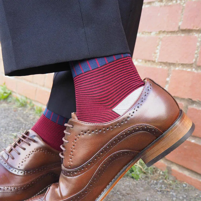 Oxford Stripe Luxury Gentleman's Cotton Socks