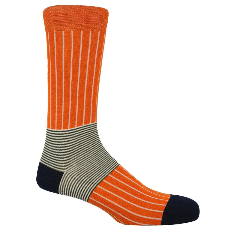 Oxford Stripe Luxury Gentleman's Cotton Socks