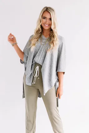 Pause For Perfection Shift Tunic In Grey